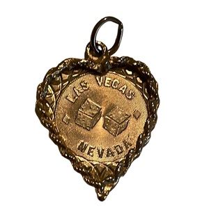 Vintage Crea 12K Gold Filled Disc Las Vegas Charm